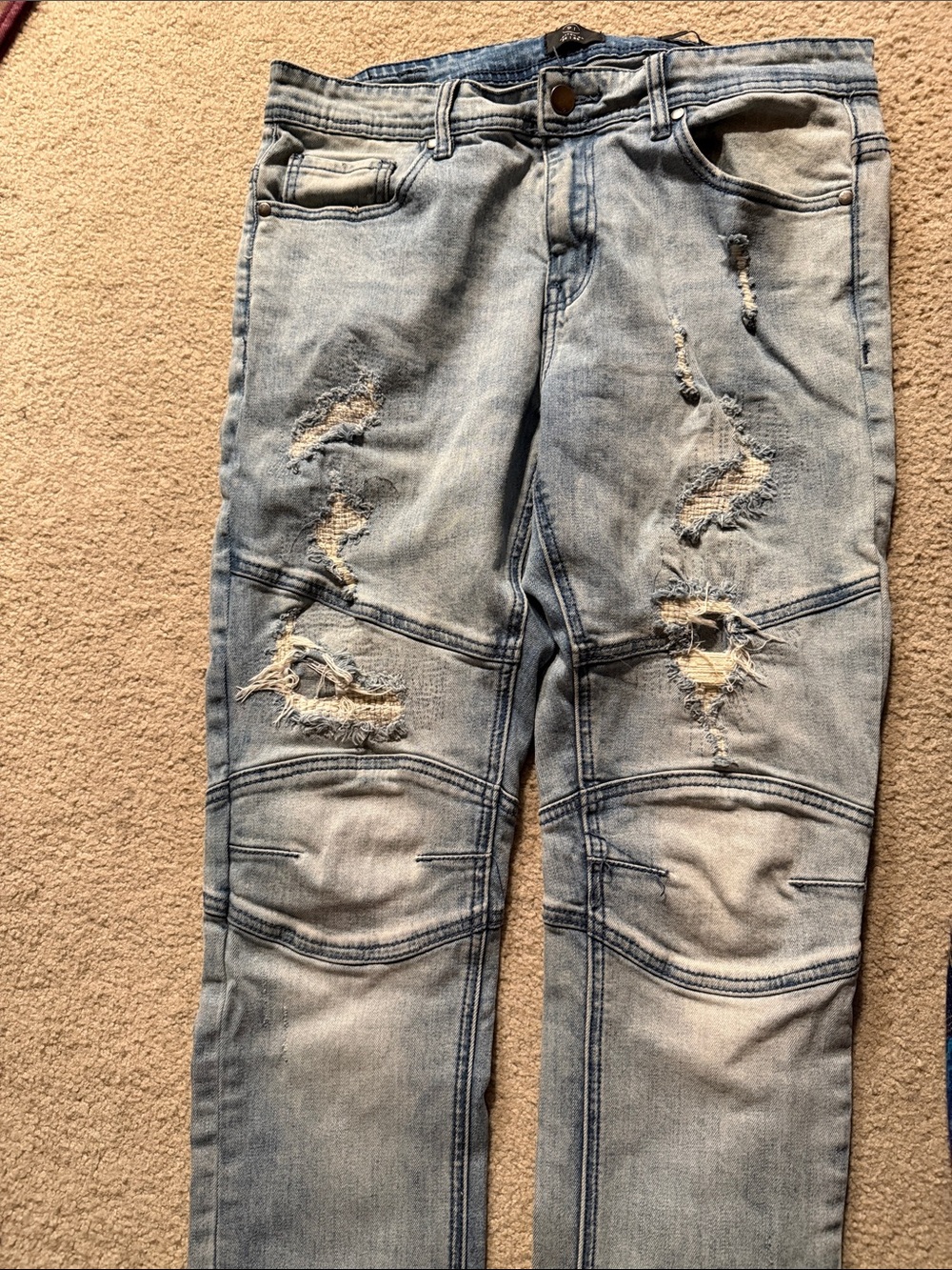 Cotton On Light Blue Distressed Men’s Jeans